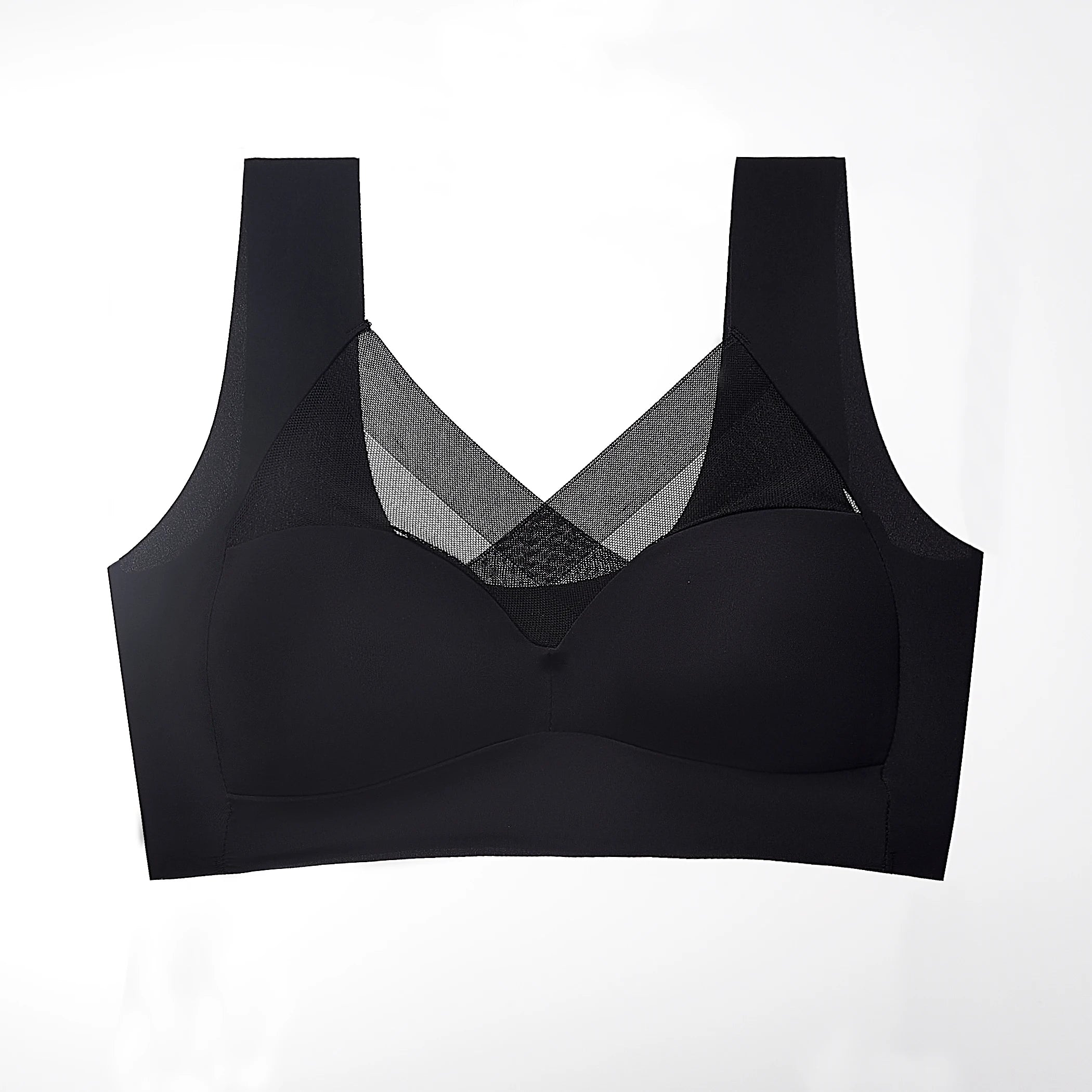 Sports Shock-Absorbing Anti-Sagging Plus Size Ladies: Breathable Lace Wireless Push-up Seamless Bralette