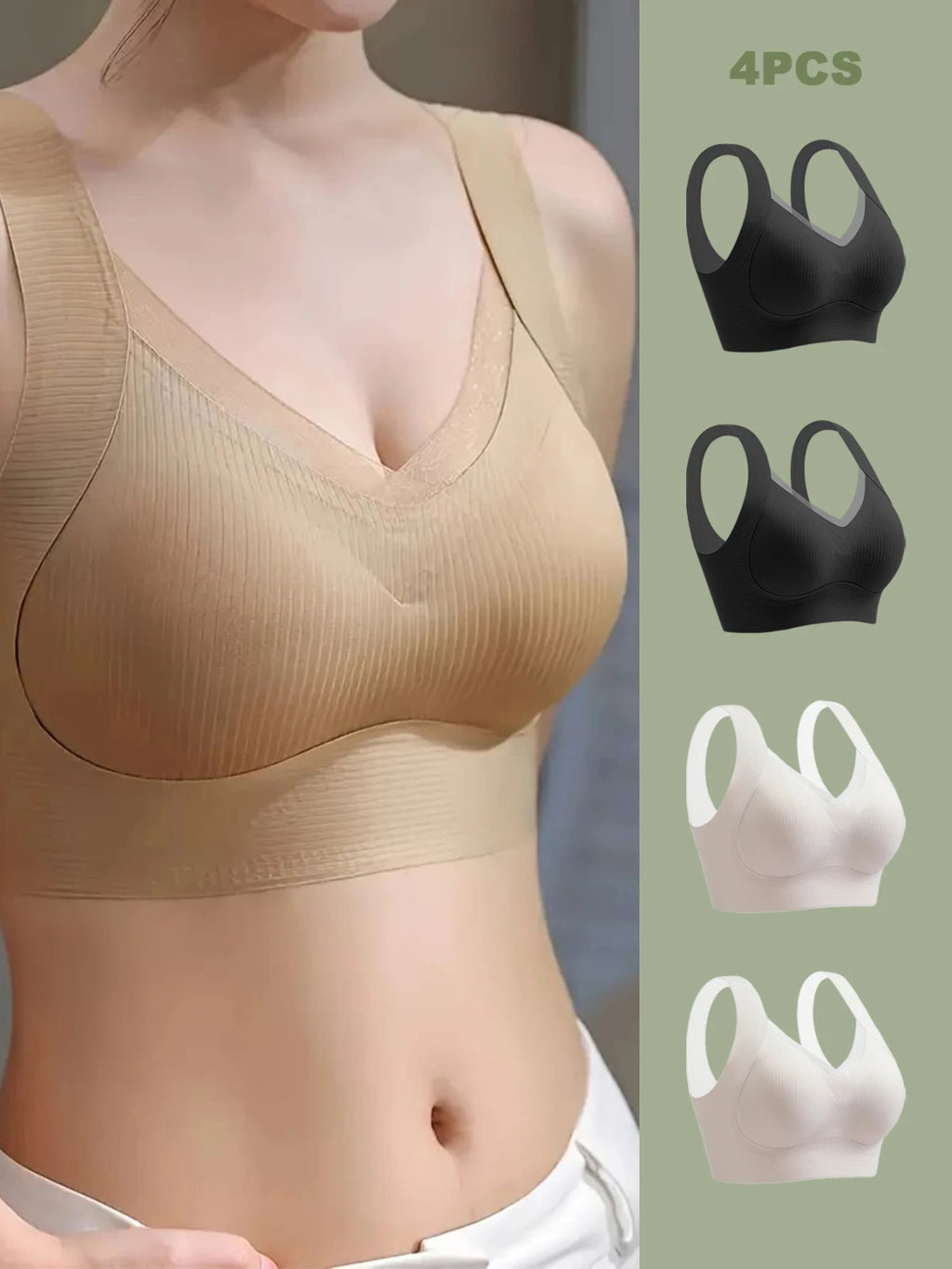 Comfortable and Breathable Women's Sports Bra: Seamless Lace Design, High Elastic Gathering Underwear