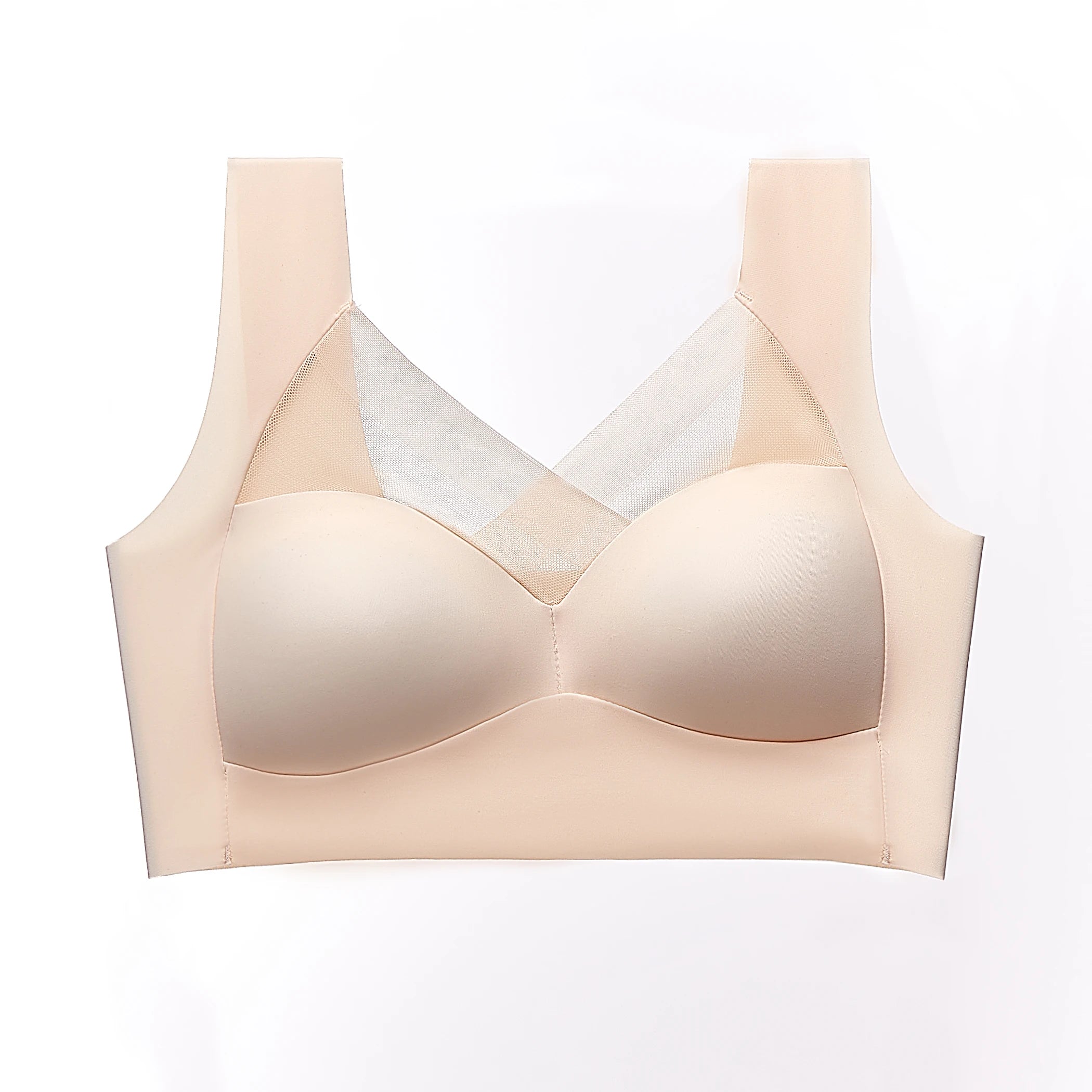 Sports Shock-Absorbing Anti-Sagging Plus Size Ladies: Breathable Lace Wireless Push-up Seamless Bralette