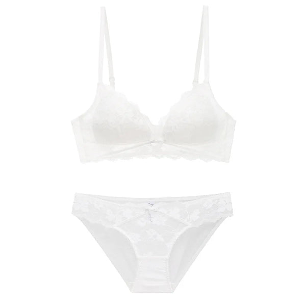 085 U-Shaped Lace Underwear for Women: Small Chest Support Low-Rise with Cup