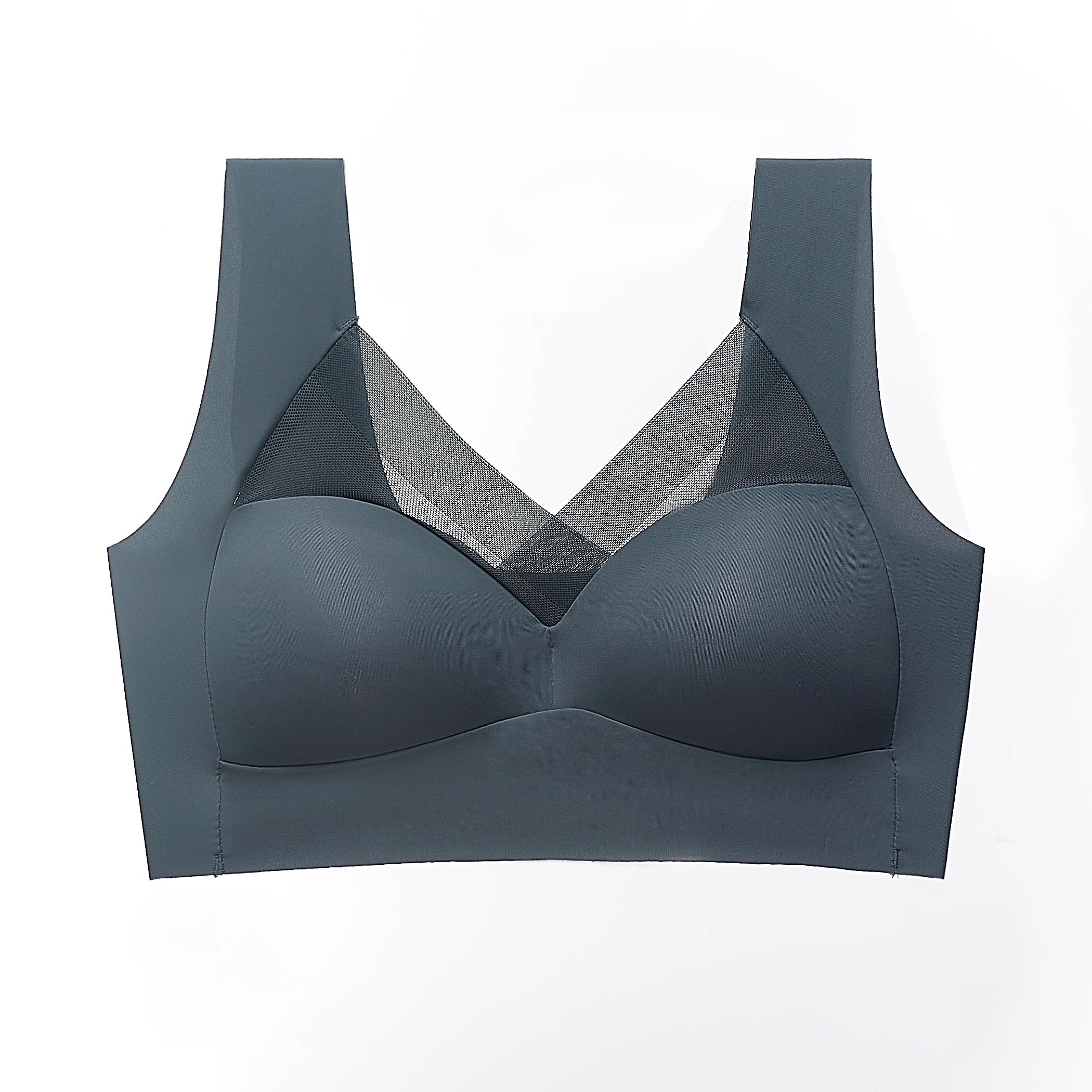 Sports Shock-Absorbing Anti-Sagging Plus Size Ladies: Breathable Lace Wireless Push-up Seamless Bralette
