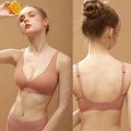 Push-up Wire-Free Ice Silk Sleep Jelly Bra and Brief Sets: Padded Bralette & Seamless Panties for Women