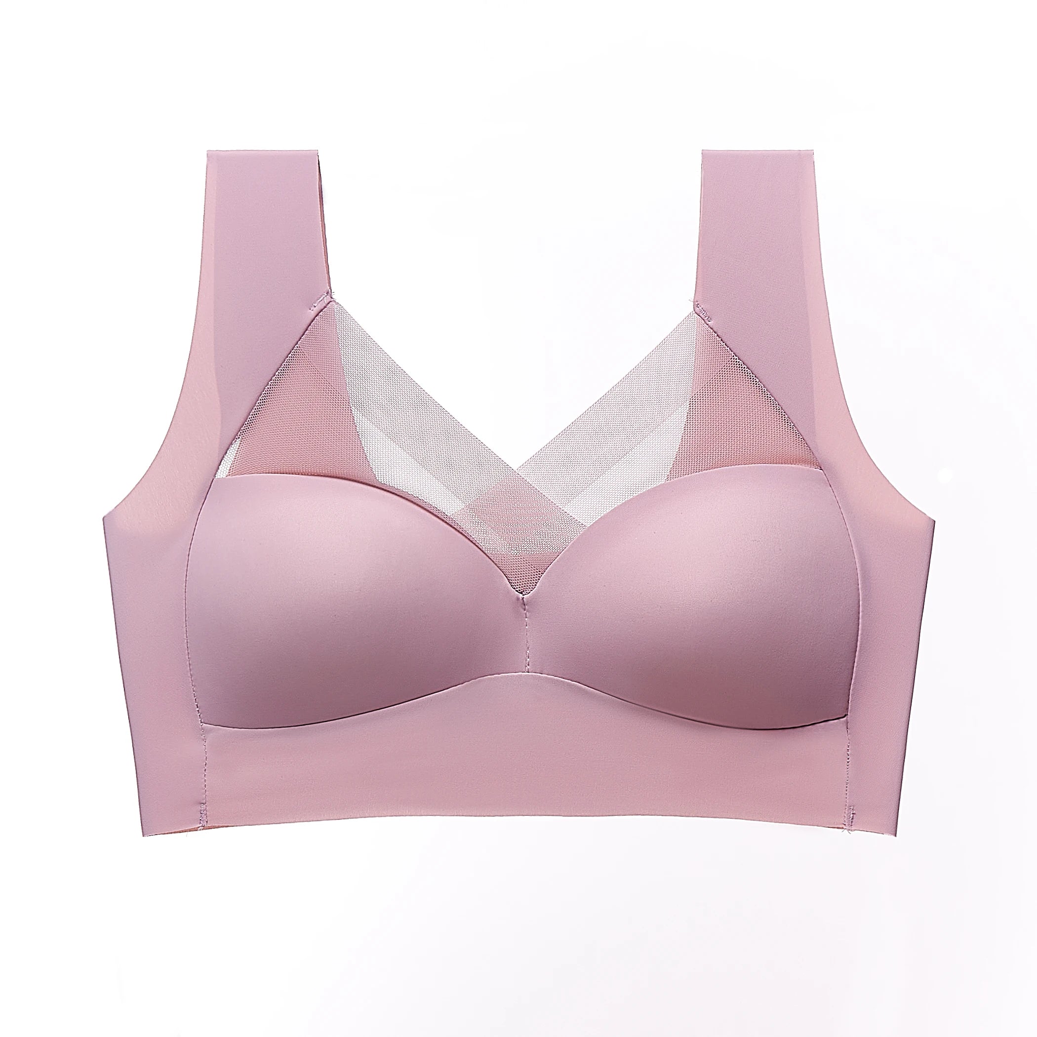 Sports Shock-Absorbing Anti-Sagging Plus Size Ladies: Breathable Lace Wireless Push-up Seamless Bralette