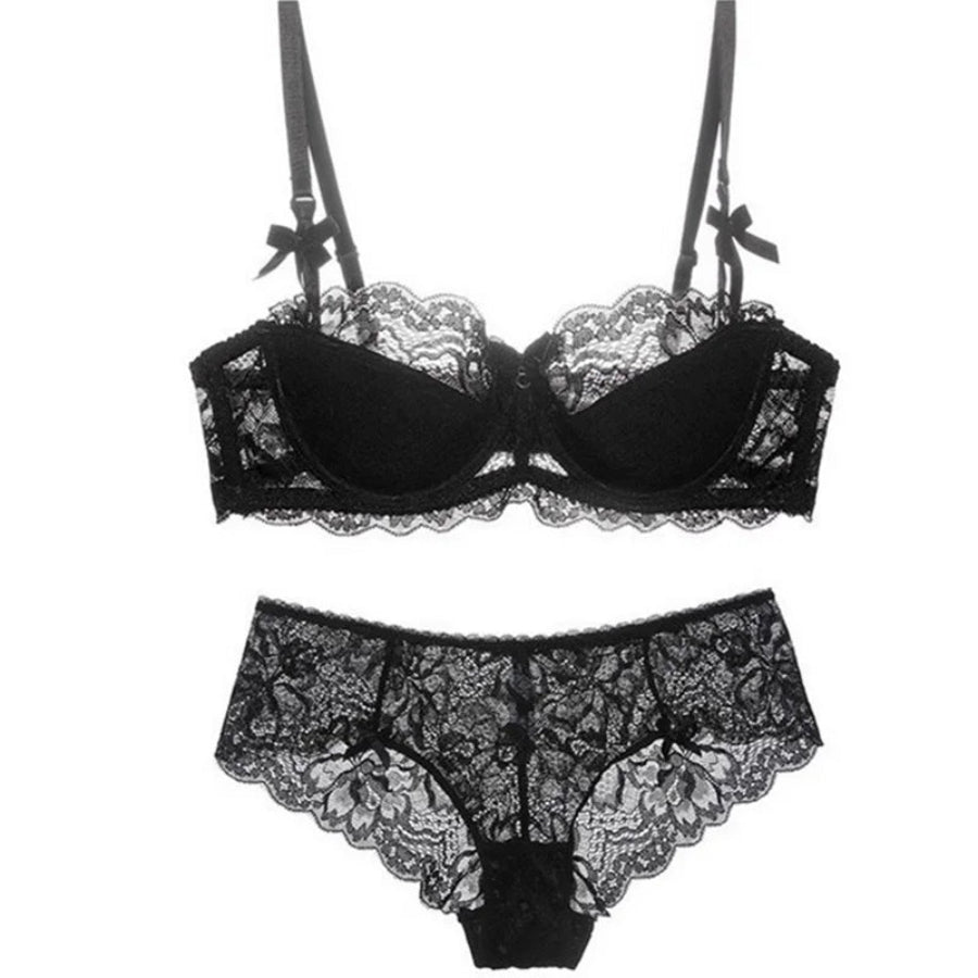 Women's Boxer Panties Underwear Set: Plus Size Seamless with Rhinestone, Feather, and Button Decorations