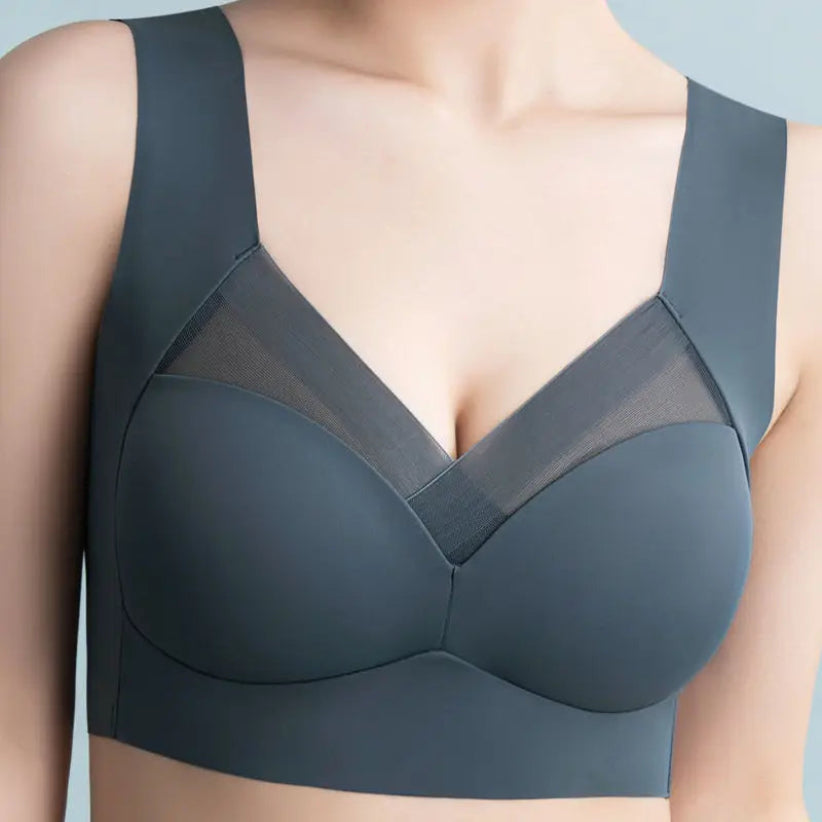 Sports Shock-Absorbing Anti-Sagging Plus Size Ladies: Breathable Lace Wireless Push-up Seamless Bralette