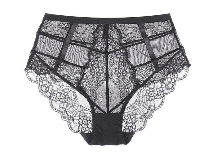 Ultra-thin Large Size Underwear: Floral Bra and Panty Set