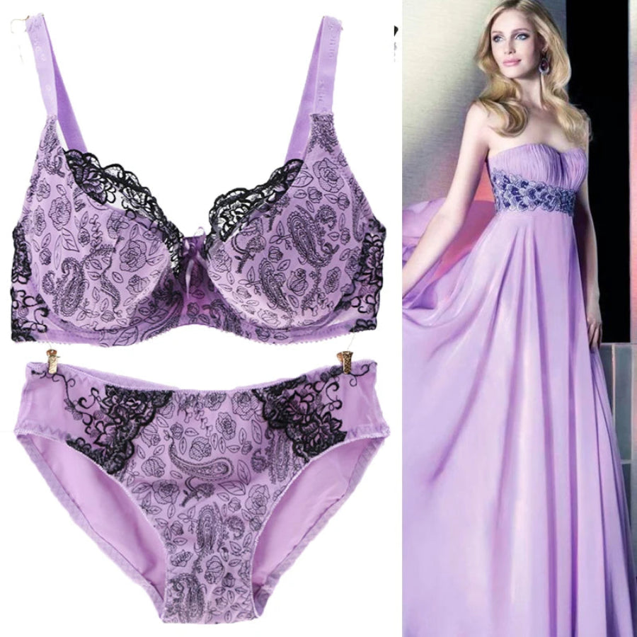 Women's Boxer Panties Underwear Set: Plus Size Seamless with Rhinestone, Feather, and Button Decorations