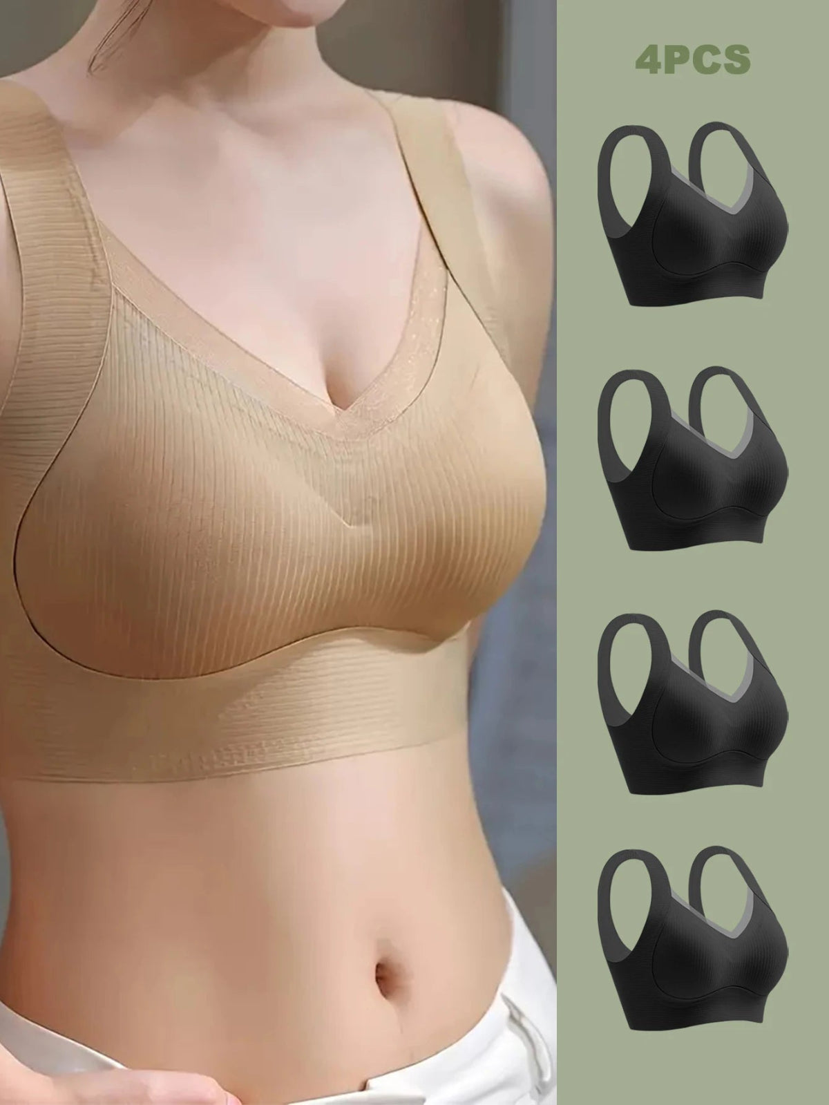 Comfortable and Breathable Women's Sports Bra: Seamless Lace Design, High Elastic Gathering Underwear