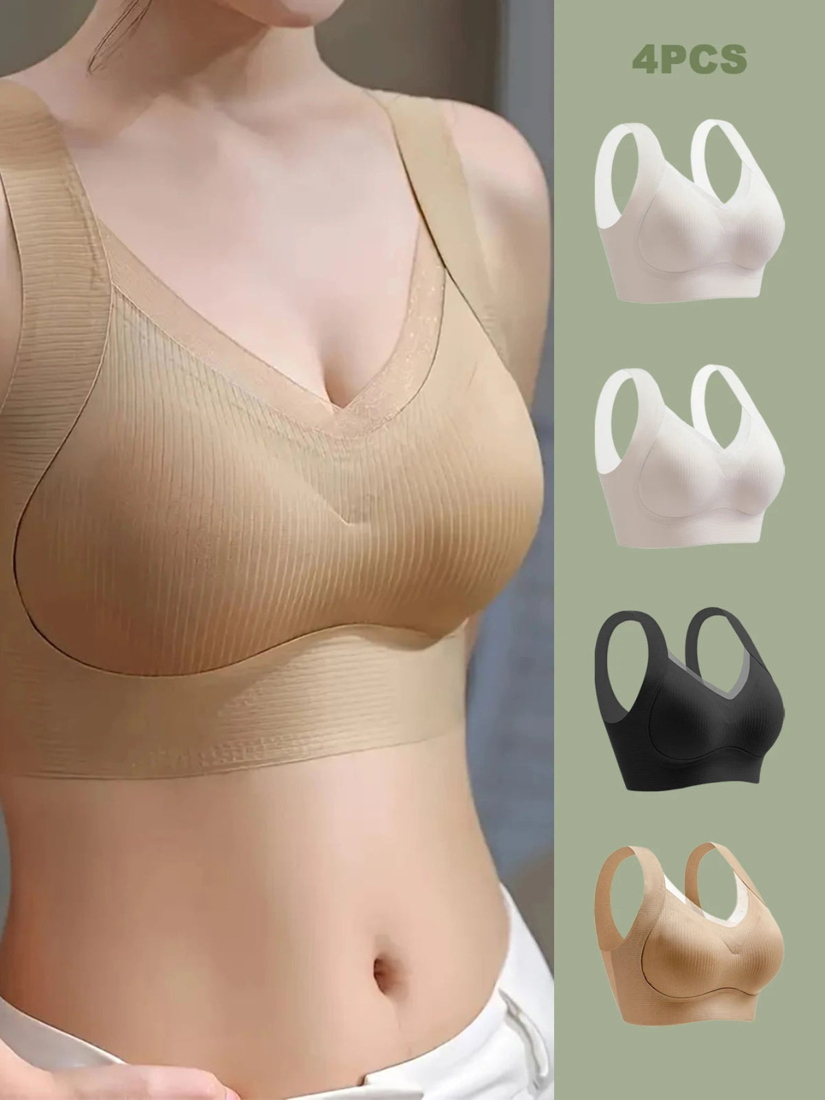 Comfortable and Breathable Women's Sports Bra: Seamless Lace Design, High Elastic Gathering Underwear