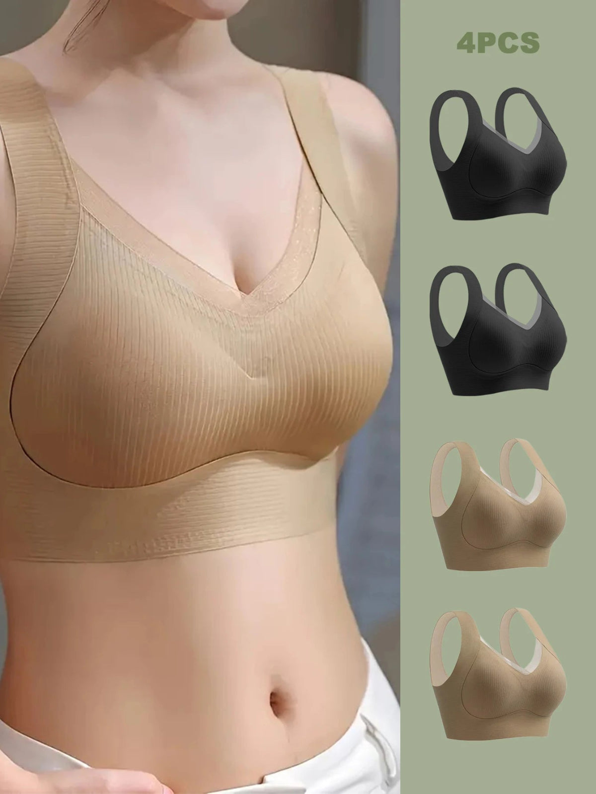 Comfortable and Breathable Women's Sports Bra: Seamless Lace Design, High Elastic Gathering Underwear
