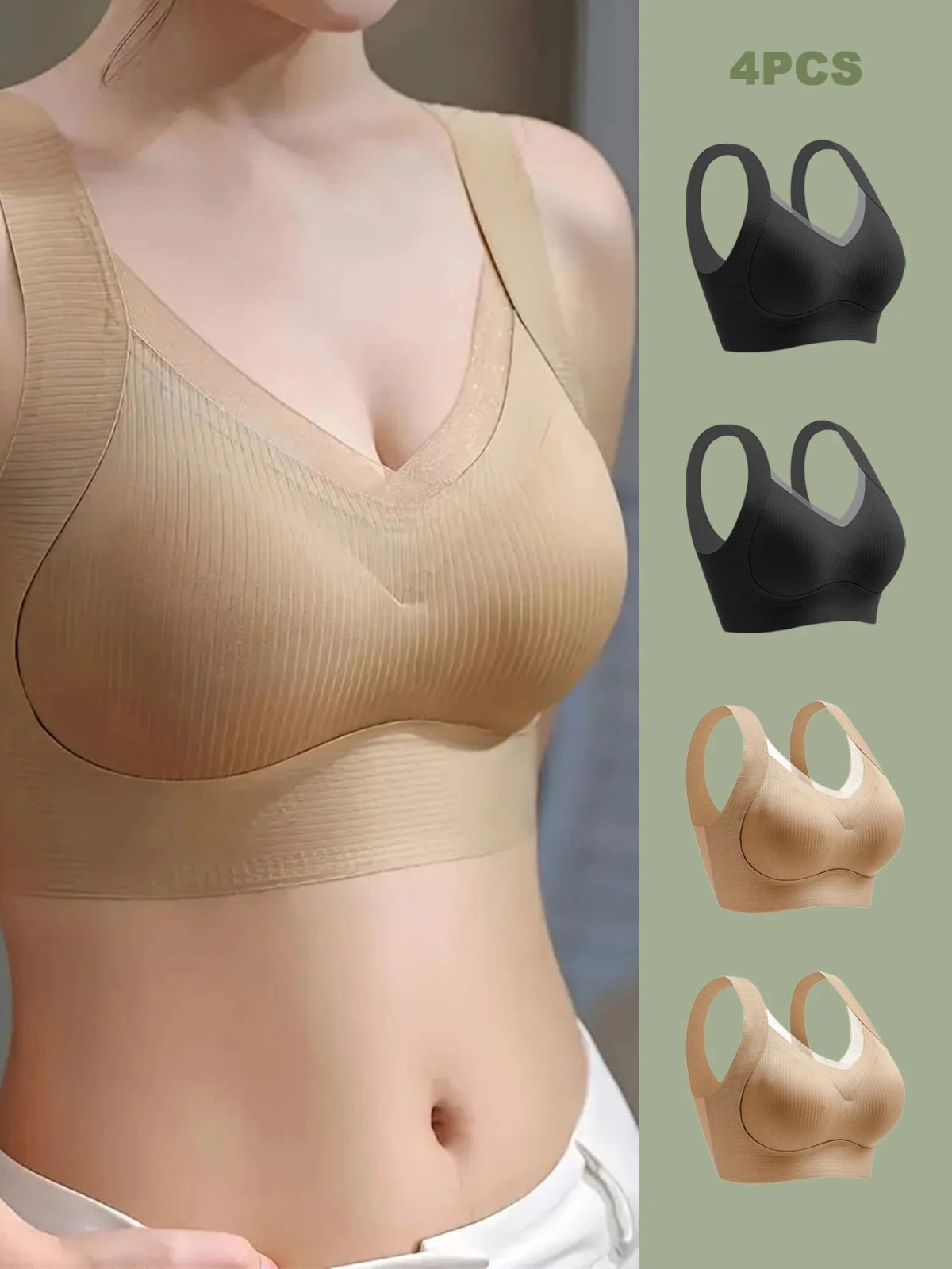 Comfortable and Breathable Women's Sports Bra: Seamless Lace Design, High Elastic Gathering Underwear