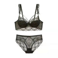 Ladies Underwear Thin Cotton Push-up Large Size Lace Bra Set